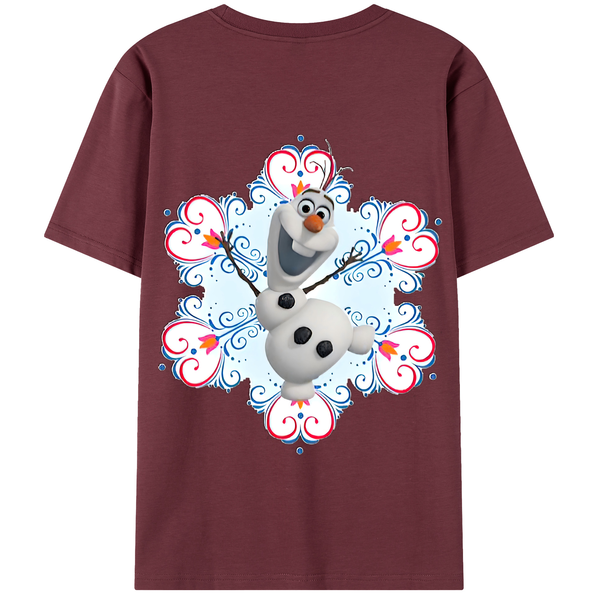 （画像用） アナと雪の女王 アンナ エルサ Frozen Anna Elsa 綿100％半袖Tシャツ（背面プリント）